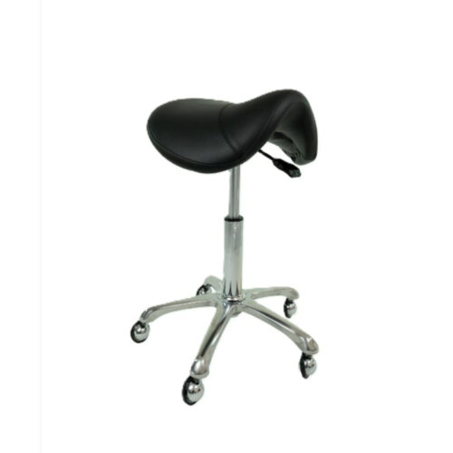 STOOL SADDLE CHROME BASE & GASLIFT